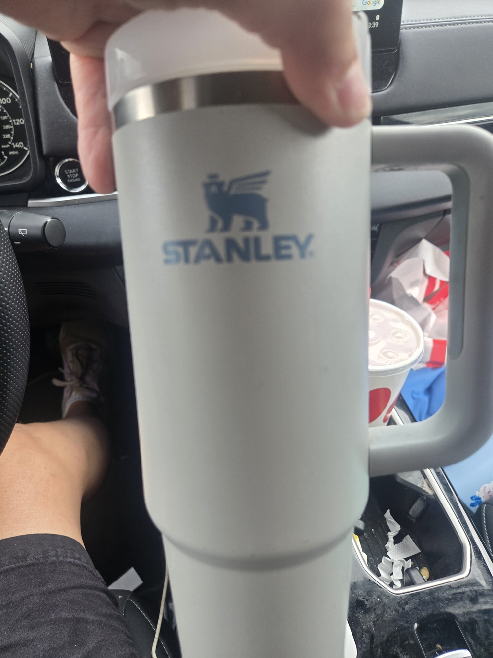Stanley Gray Travel Tumbler with Handle